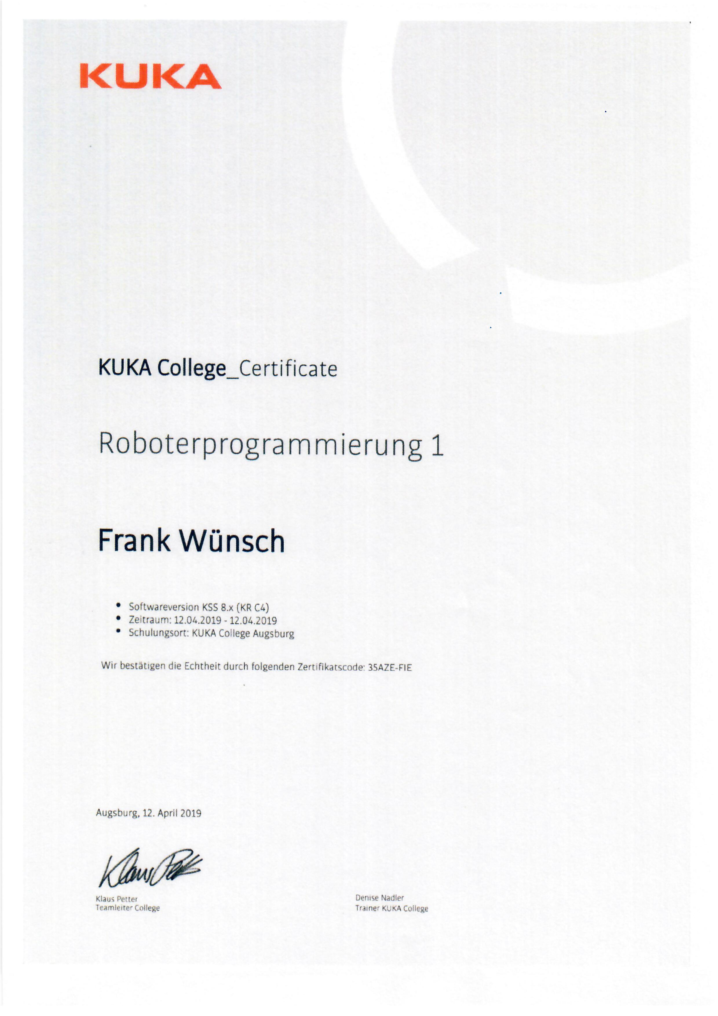 KUKA Programmieren 1